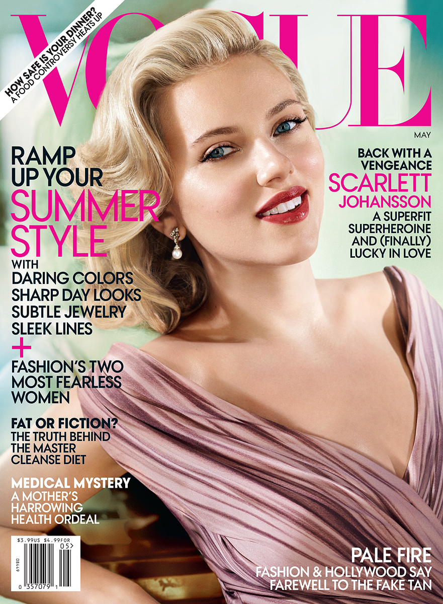 Scarlett Johansson Cover Girl for Vogue Magazine - May 2012 issue